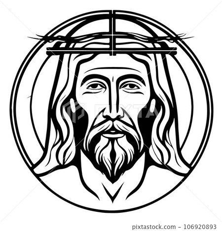 Super lovely vector art Jesus Christ emblem Super lovely vector art Jesus Christ emblem 106920893