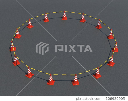 Color cones arranged in a circle Color cones arranged in a circle 106920905