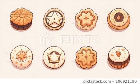 Hand drawn cartoon delicious dessert baked pastry illustration Hand drawn cartoon delicious dessert baked pastry illustration 106921190