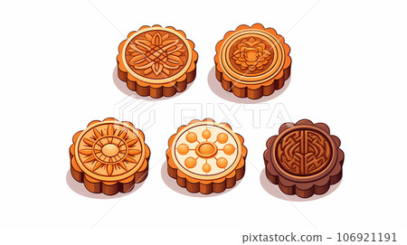 Hand drawn cartoon delicious dessert baked pastry illustration Hand drawn cartoon delicious dessert baked pastry illustration 106921191