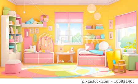 Cute room illustration material Cute room illustration material 106921405