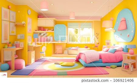 Cute room illustration material Cute room illustration material 106921406