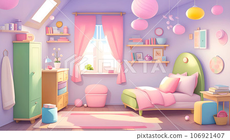 Cute room illustration material 106921407