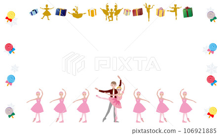 芭蕾舞劇《胡桃夾子》糖仙、王子與花之圓舞曲插圖集_Simple_Frame 106921885