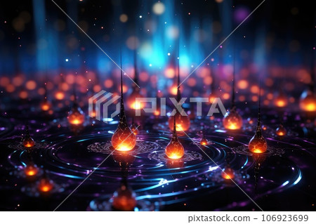 Orbit of Universe colourful abstract background. Generative AI Orbit of Universe colourful abstract background. Generative AI 106923699