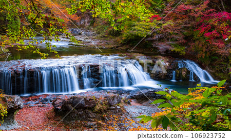 Asabu Valley in Autumn: Fudo Falls 106923752