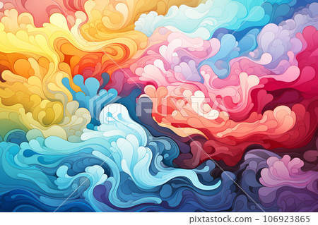 多彩漩渦抽象背景生成 ai 106923865