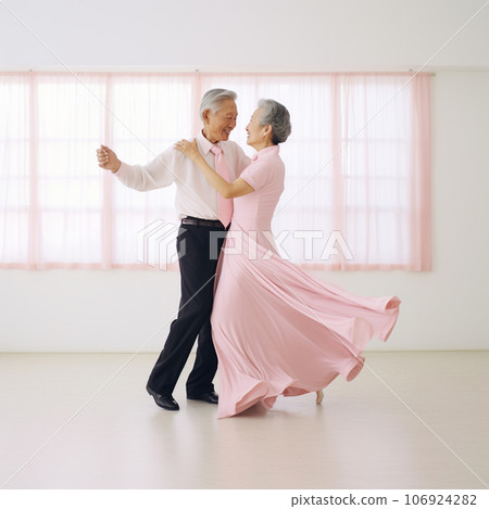 Senior dancing ballroom dance AI generated 106924282