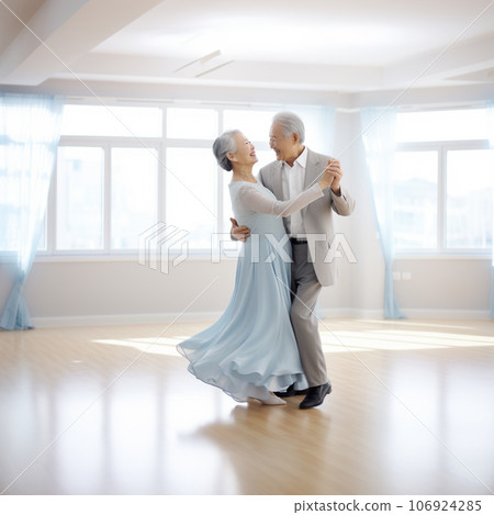 Senior dancing ballroom dance AI generated 106924285