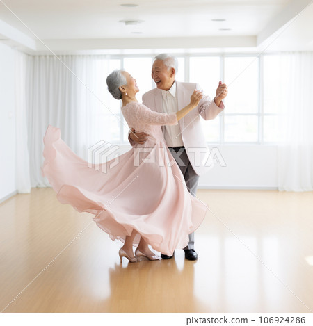 Senior dancing ballroom dance AI generated 106924286