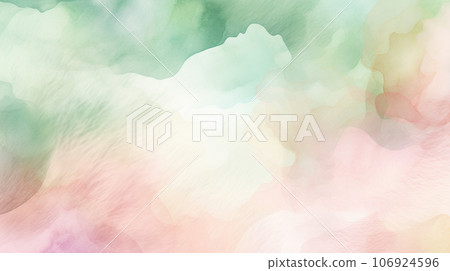 水彩風格背景素材:溫柔的淡粉色和綠色 水彩風格背景素材:溫柔的淡粉色和綠色 106924596