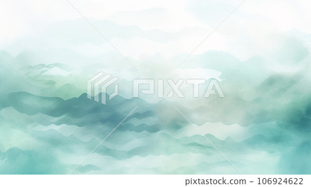 水彩風格背景材質:柔和的淡綠色和白色 水彩風格背景材質:柔和的淡綠色和白色 106924622