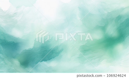 水彩風格背景材質:柔和的淡綠色和白色 水彩風格背景材質:柔和的淡綠色和白色 106924624