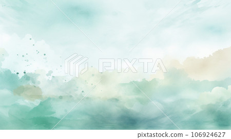 水彩風格背景材質:柔和的淡綠色和白色 水彩風格背景材質:柔和的淡綠色和白色 106924627