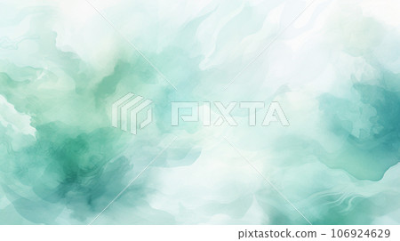 水彩風格背景材質:柔和的淡綠色和白色 水彩風格背景材質:柔和的淡綠色和白色 106924629