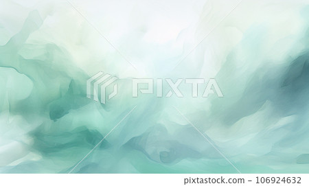 水彩風格背景材質:柔和的淡綠色和白色 水彩風格背景材質:柔和的淡綠色和白色 106924632