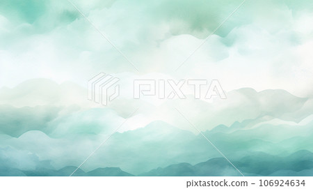 Watercolor style background material: gentle pale green and white Watercolor style background material: gentle pale green and white 106924634