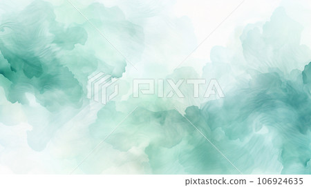 Watercolor style background material: gentle pale green and white Watercolor style background material: gentle pale green and white 106924635