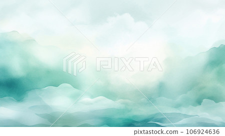 Watercolor style background material: gentle pale green and white Watercolor style background material: gentle pale green and white 106924636
