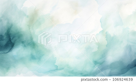 水彩風格背景材質:柔和的淡綠色和白色 水彩風格背景材質:柔和的淡綠色和白色 106924639