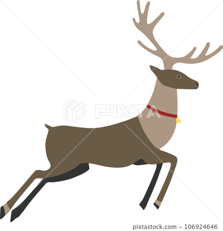 A reindeer with good style and fast legs A reindeer with good style and fast legs 106924646