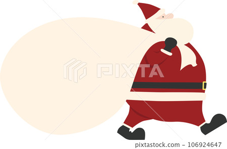 Fat Santa Claus with lots of presents 106924647
