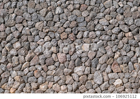 Antique stonewall texture material construction for background. 106925112