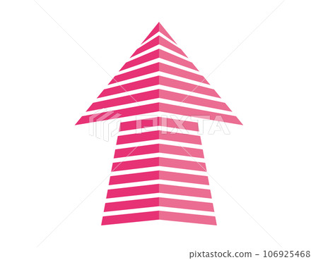 Upward arrow icon business illustration Upward arrow icon business illustration 106925468