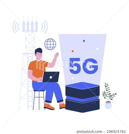 Vector of 5g wireless networks illustration. 5g network connections. Flat design illustration Vector of 5g wireless networks illustration. 5g network connections. Flat design illustration 106925762