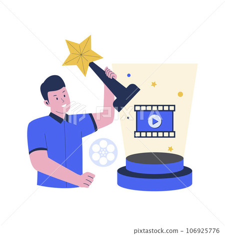 Movie award illustration vector concept. film festival awards Movie award illustration vector concept. film festival awards 106925776