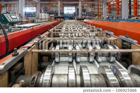 Exploring the Industrial Backbone. Witness the Enigmatic World of Steel Coils at Factories Exploring the Industrial Backbone. Witness the Enigmatic World of Steel Coils at Factories 106925866