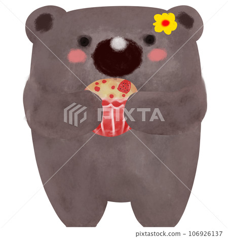 Cute bear with cupcake 106926137