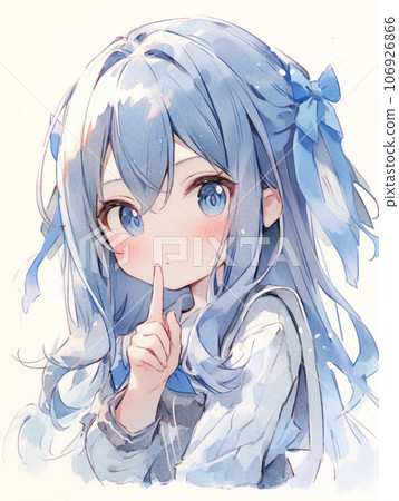 A girl doing a shhh pose 106926866