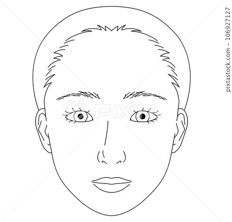 臉型: 單眼皮,蒙古皺紋,黑白 臉型: 單眼皮,蒙古皺紋,黑白 106927127