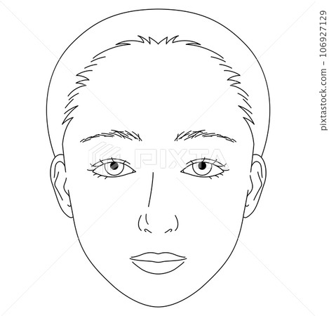 臉部：三白眼，黑白 106927129