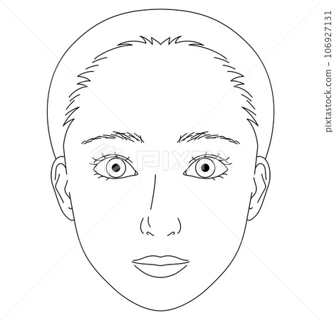 Face: White eyes, black and white 106927131