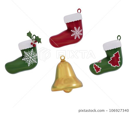 Christmas 3d vector set Christmas 3d vector set 106927340