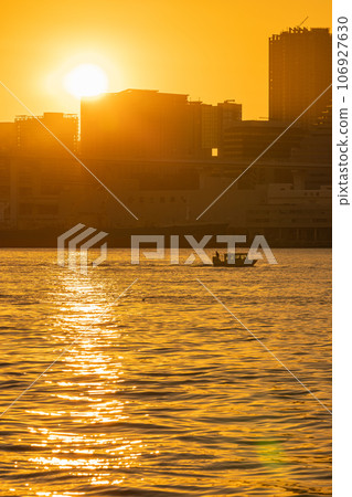 晴海碼頭黃昏景色 晴海碼頭黃昏景色 106927630