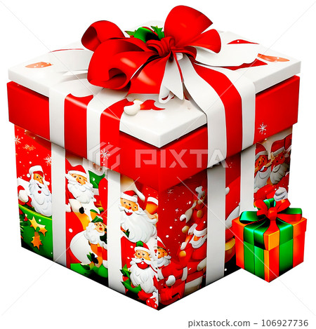 set of colorful gift boxes with red ribbons 106927736