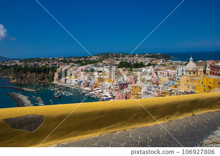 landscape of Marina Corricella at Procida 106927806