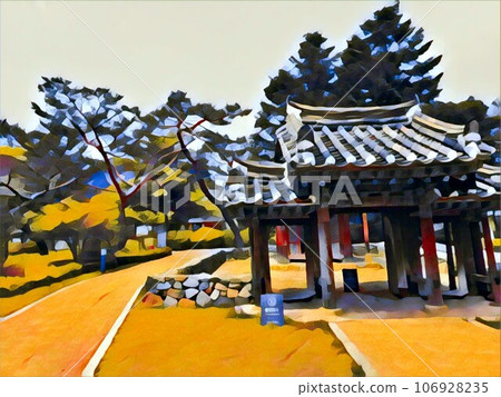 神社內的花園插圖 神社內的花園插圖 106928235
