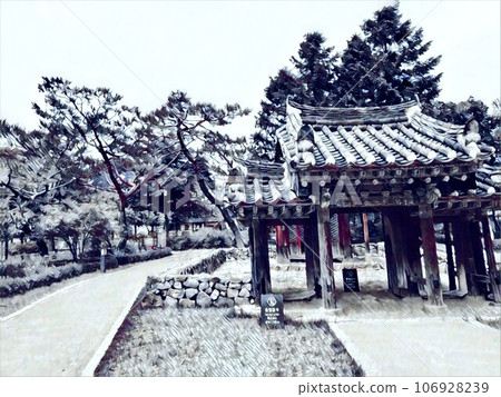 用鉛筆繪製的風景插圖 106928239