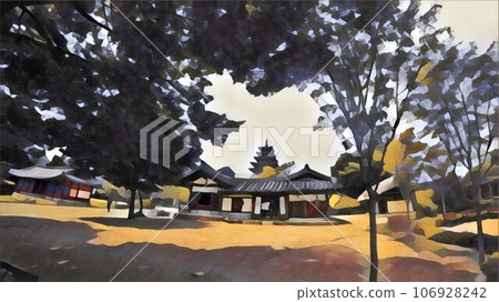 Illustration of a space surrounded by nature Illustration of a space surrounded by nature 106928242