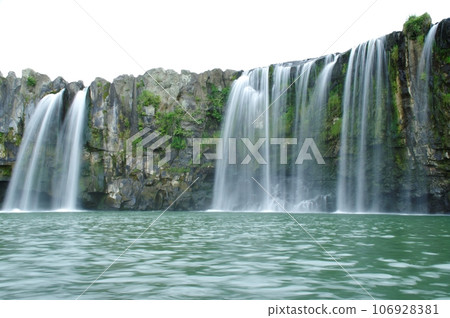 Kyushu tourist attraction Harajiri Falls, Oita Prefecture, the magnificent Niagara of Kyushu 2018-06-17 106928381