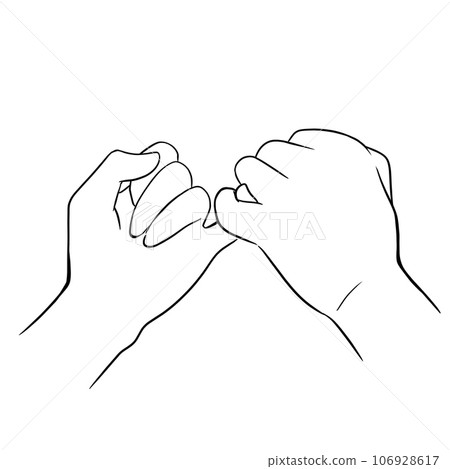 Finger cut hand black and white 106928617