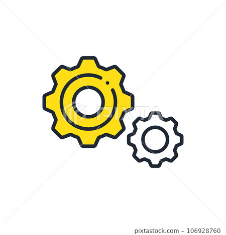 齒輪簡單矢量圖標插畫素材 齒輪簡單矢量圖標插畫素材 106928760