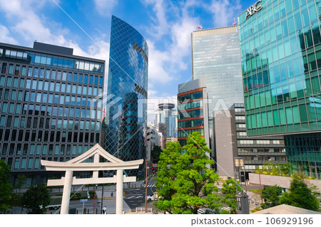 Akasaka cityscape seen from the grounds of Hie Shrine, Tokyo 106929196