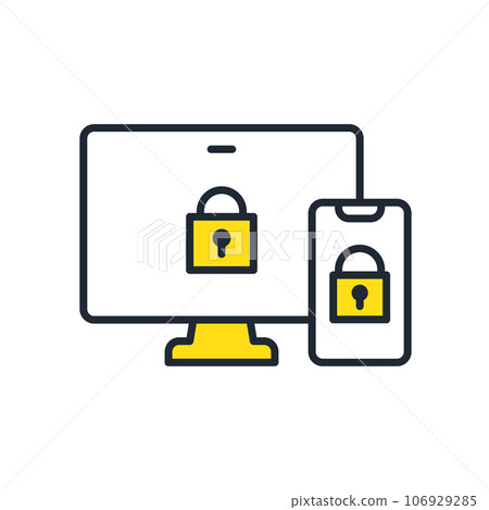 Simple vector icon illustration material for smartphone and PC security Simple vector icon illustration material for smartphone and PC security 106929285