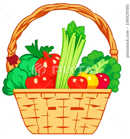 basket with vegetables basket with vegetables 106929560