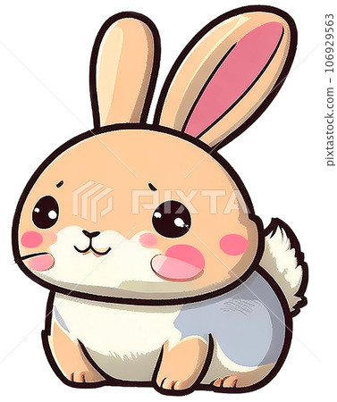 rabbit on a white background rabbit on a white background 106929563